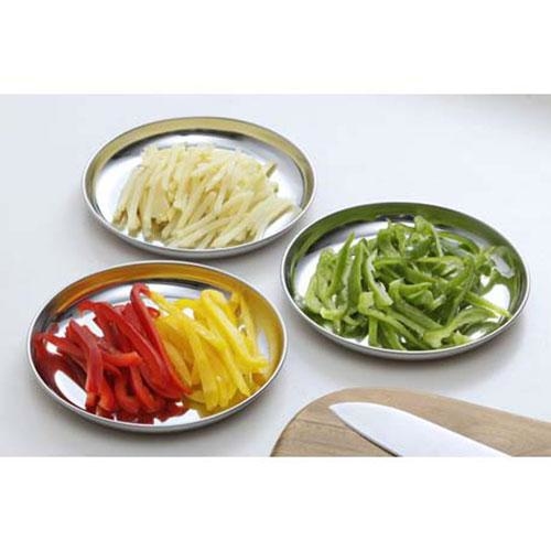 日本不銹鋼圓形碟(16cm) (三件裝) (日本製)