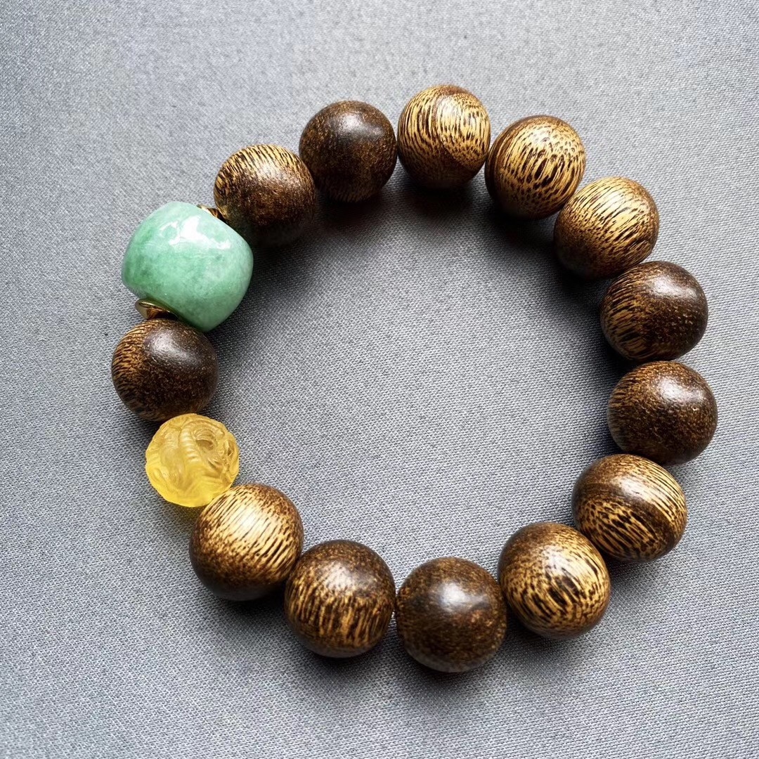 招財象神款｜天然印尼達拉干沉香手珠