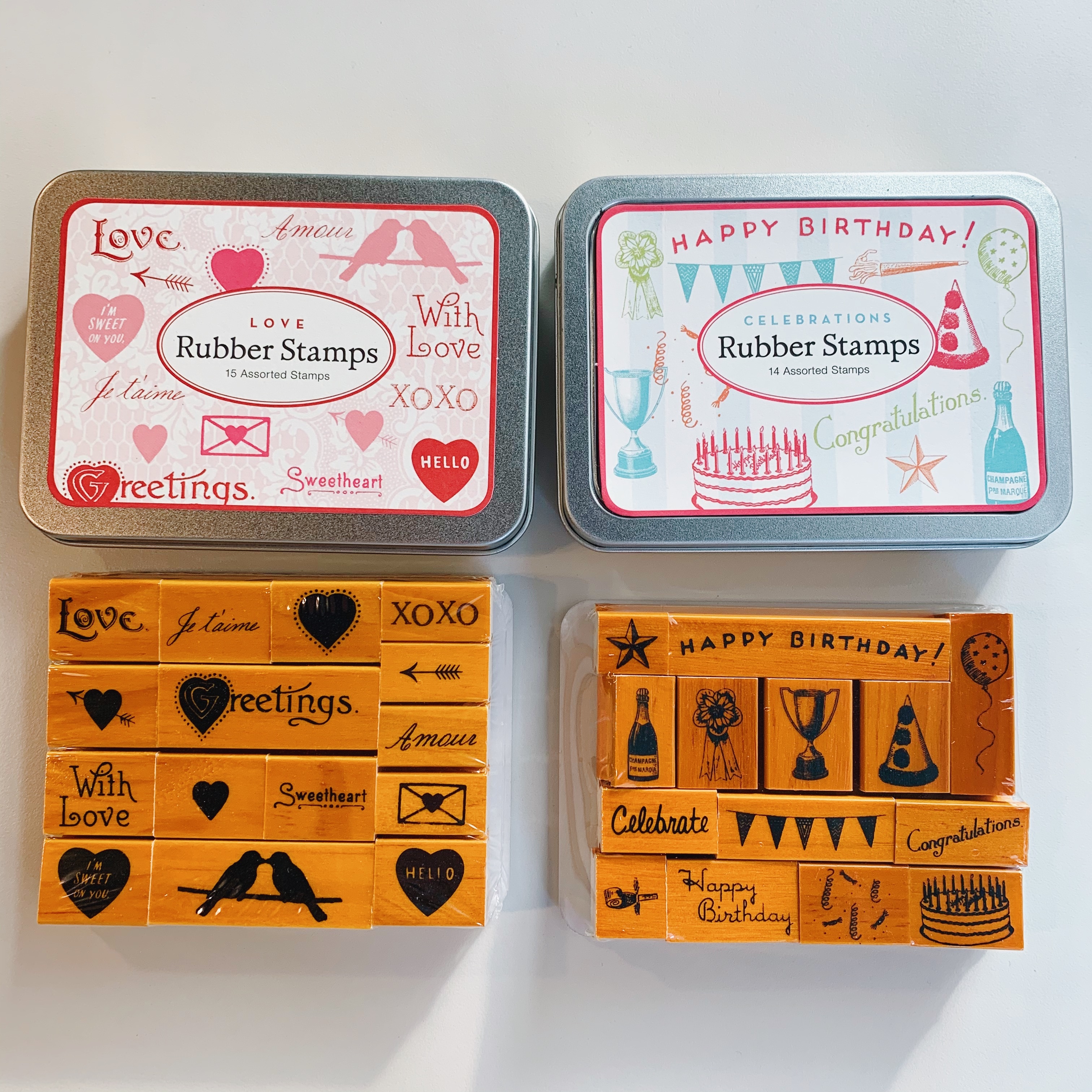 Cavallini  印章組(小盒)  Love / Celebrations