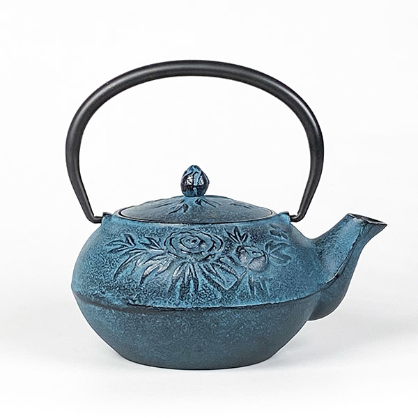 【岩戶鑄工所】丸形牡丹 彩壺0.5Ｌ