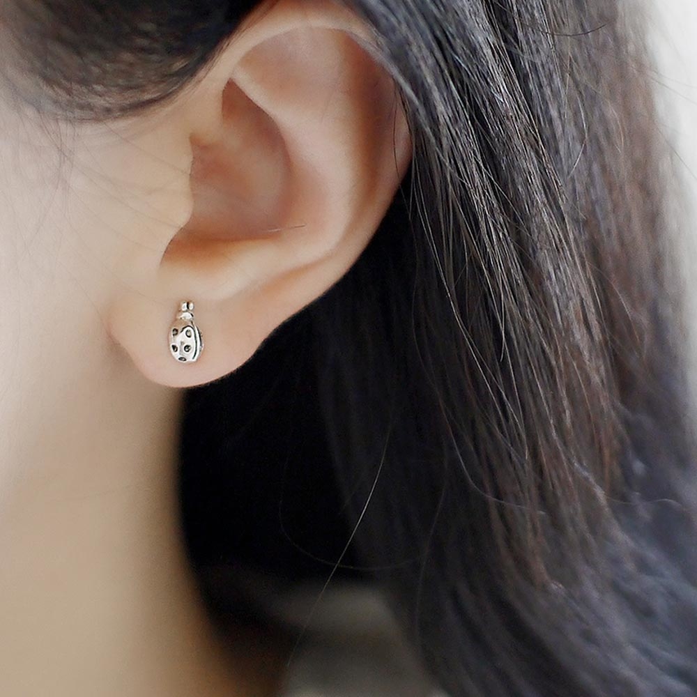 瓢蟲純銀耳環/SE527