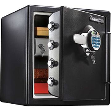 【原裝進口】美國SentrySafe金庫指紋辨識及電子式密碼鎖防火防水金庫（中） SFW123BDC金庫 防火保險箱 保險櫃 密碼鎖
