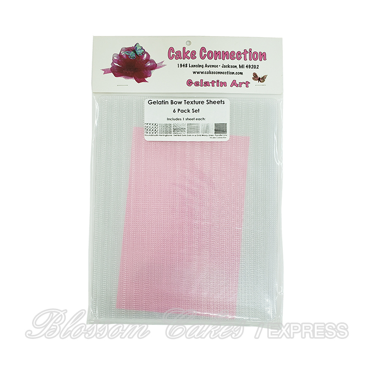Gelatin Bow Texture Sheets, Set of 6