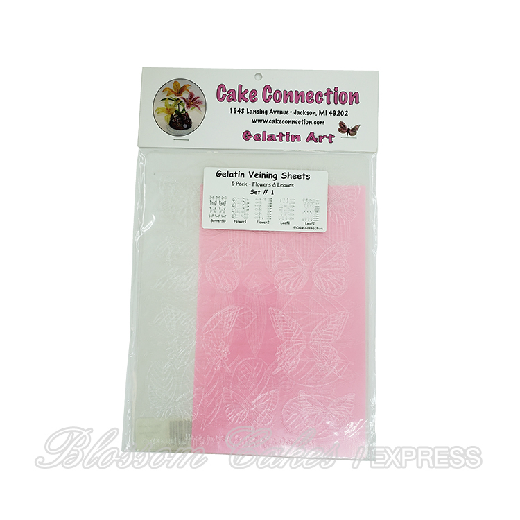 Gelatin Veining Sheets - Set #1, Set of 5