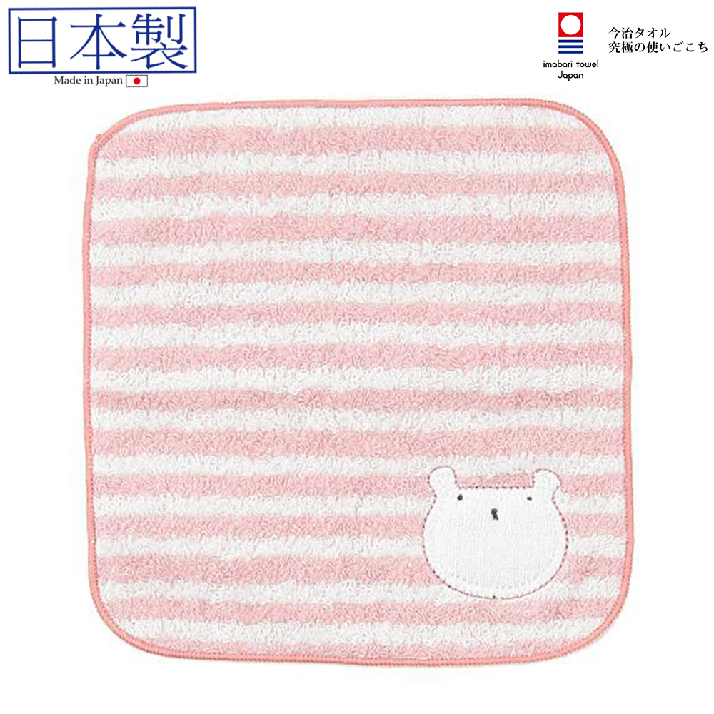 日本今治xSelbie Bambin 小鹿方巾 15x15 (粉紅色) (日本製)