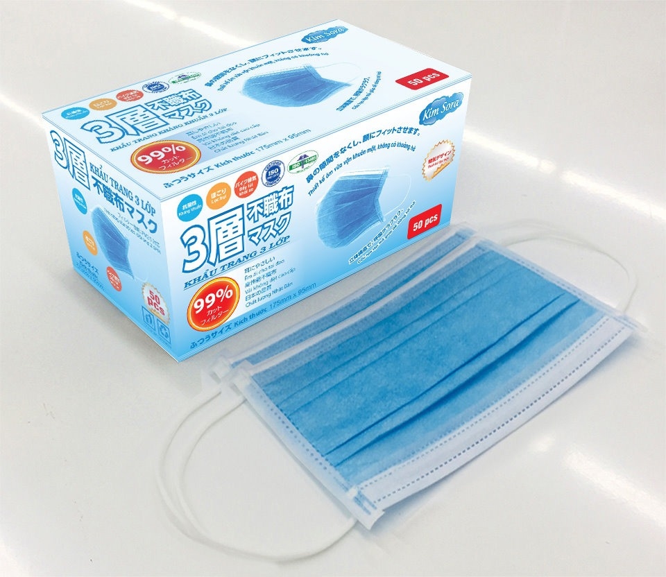 日本Level 2 BFE>99% PFE>99% 三層口罩丨國際認證機構認證丨越南生產丨顏色隨機