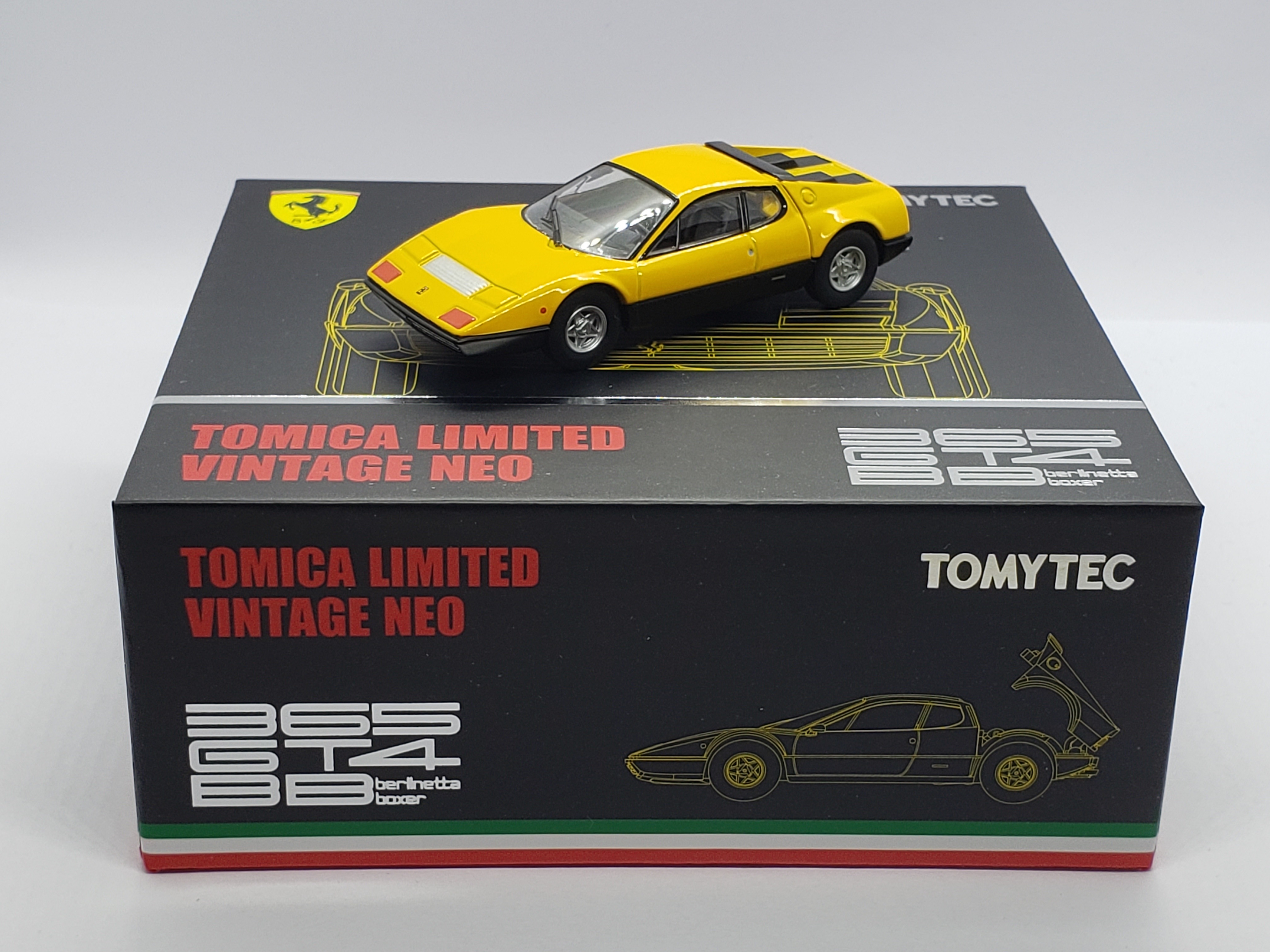 未使用・TOMYTEC】フェラーリ 365 GT4 BB （黄/黒） トミーテック