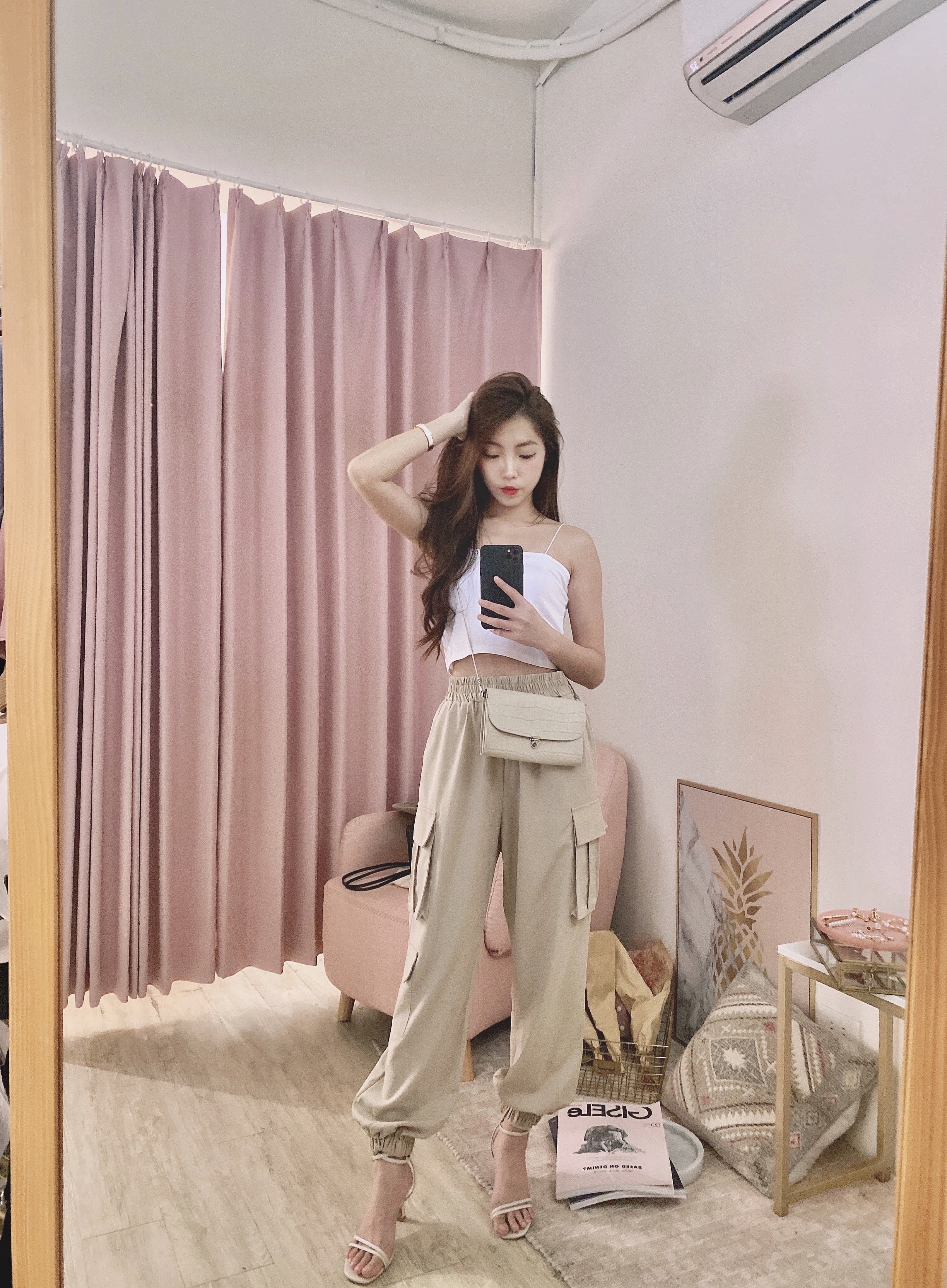 私心超愛高單設計櫃小姊姊工作縮口褲