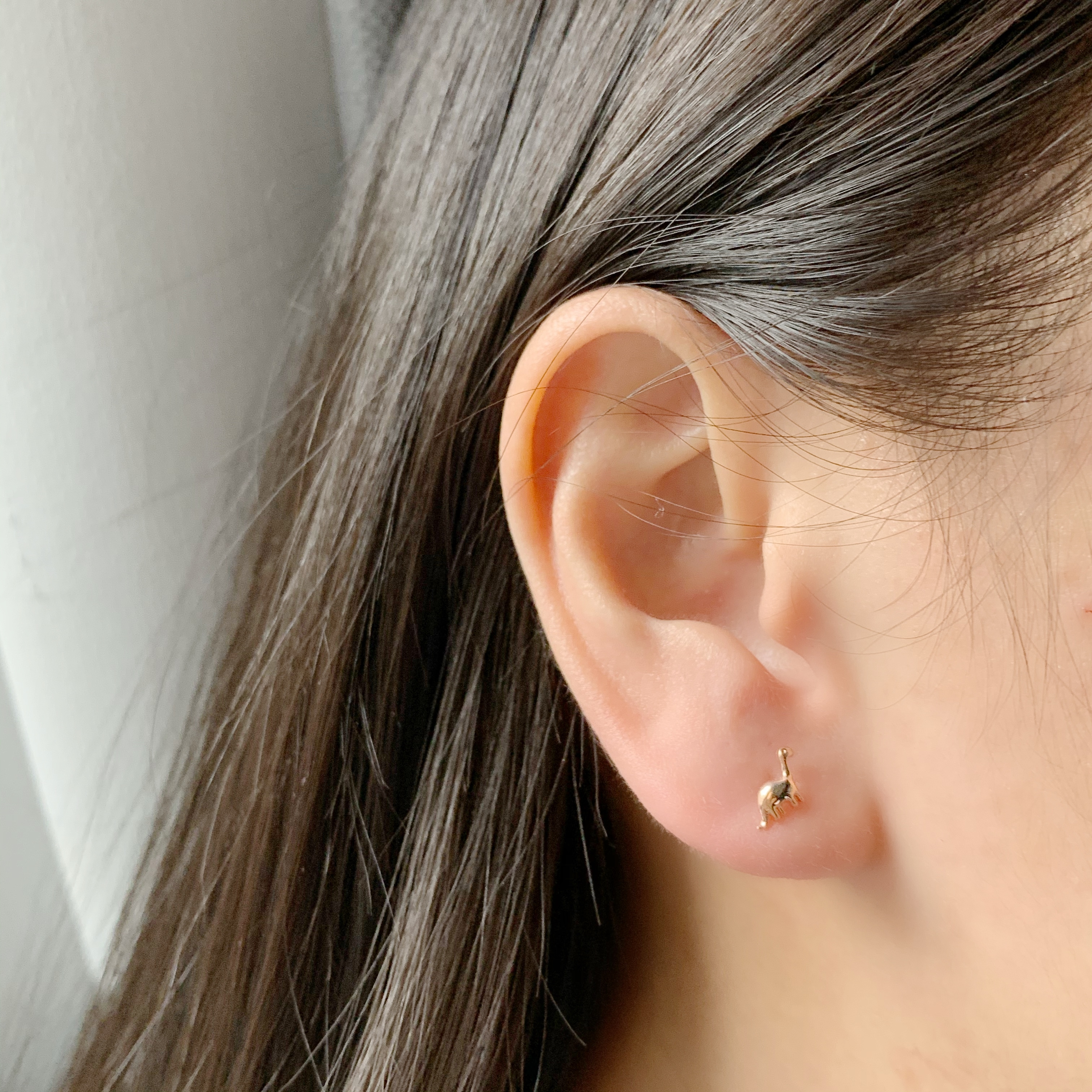 14K小恐龍🦕轉珠耳環