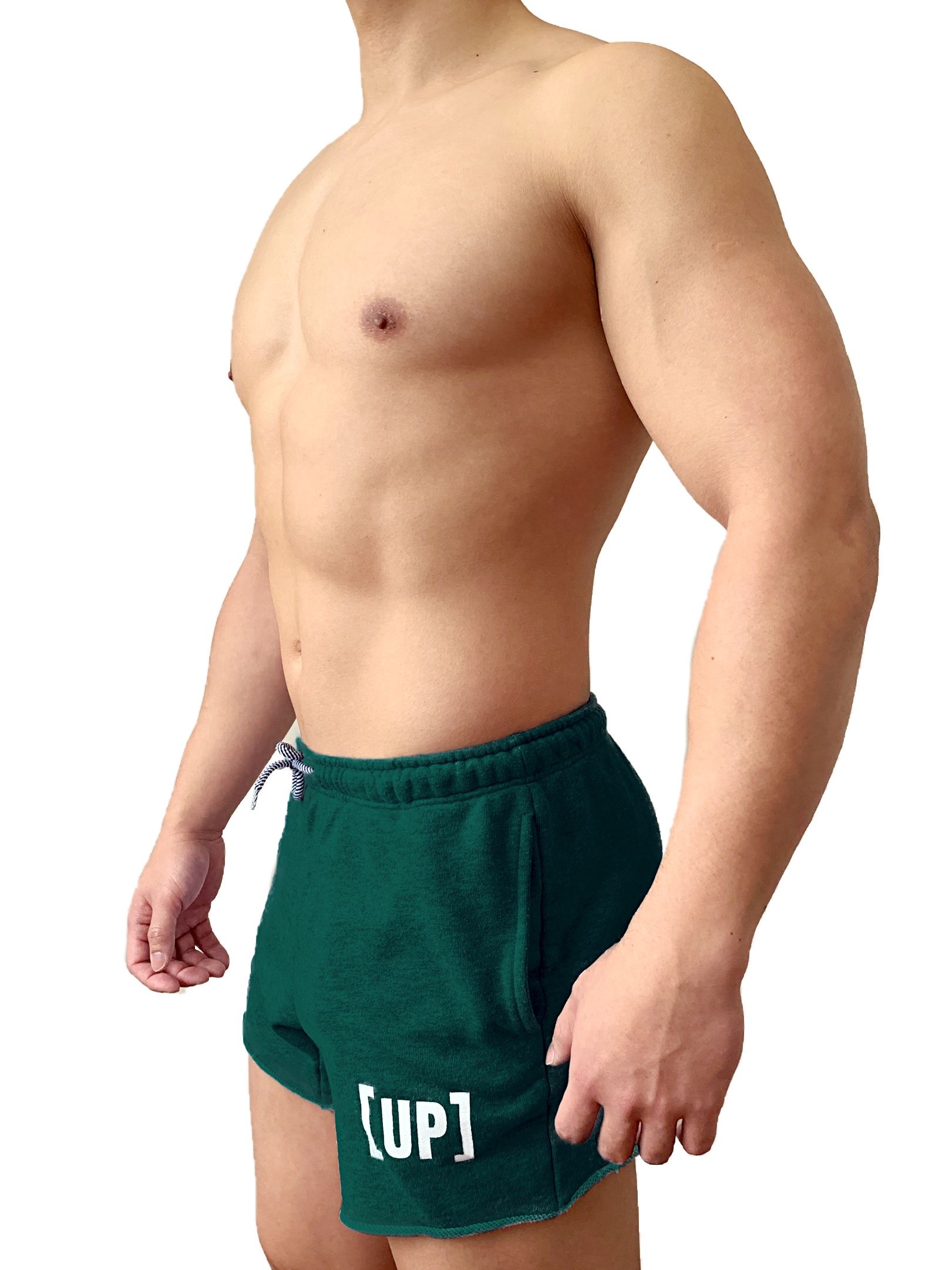 Cotton UP 全棉短褲 深綠色