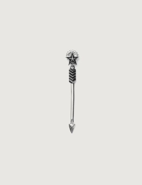 Short Arrow Dangling with Spike Star Earring