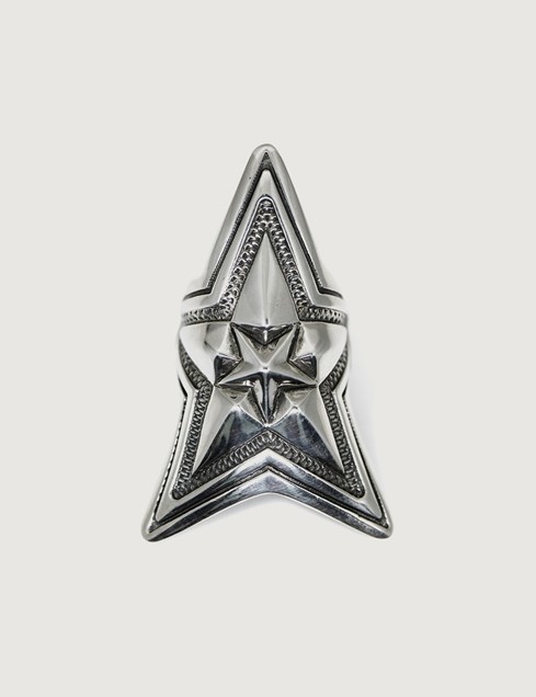 Extra Large Depp Star in Star Ring