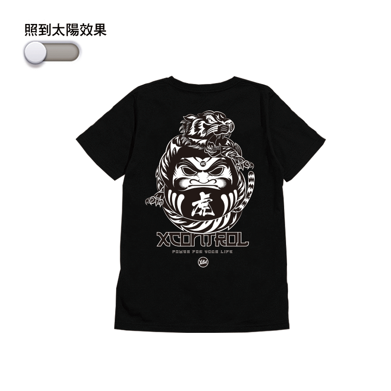 XCTRL 變色虎不倒翁短T-黑