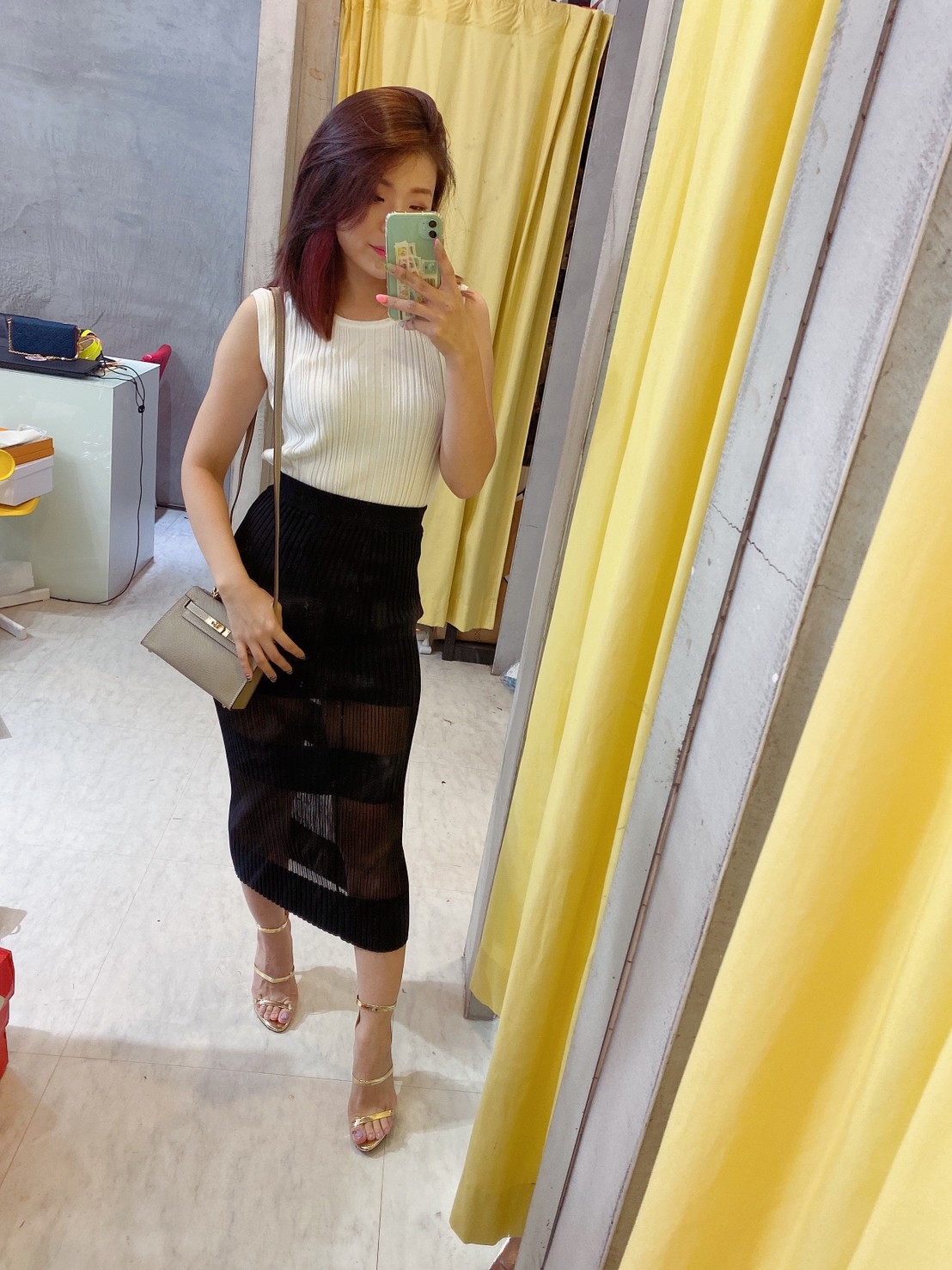 冰絲針織套裝（可單買）(黑/白)