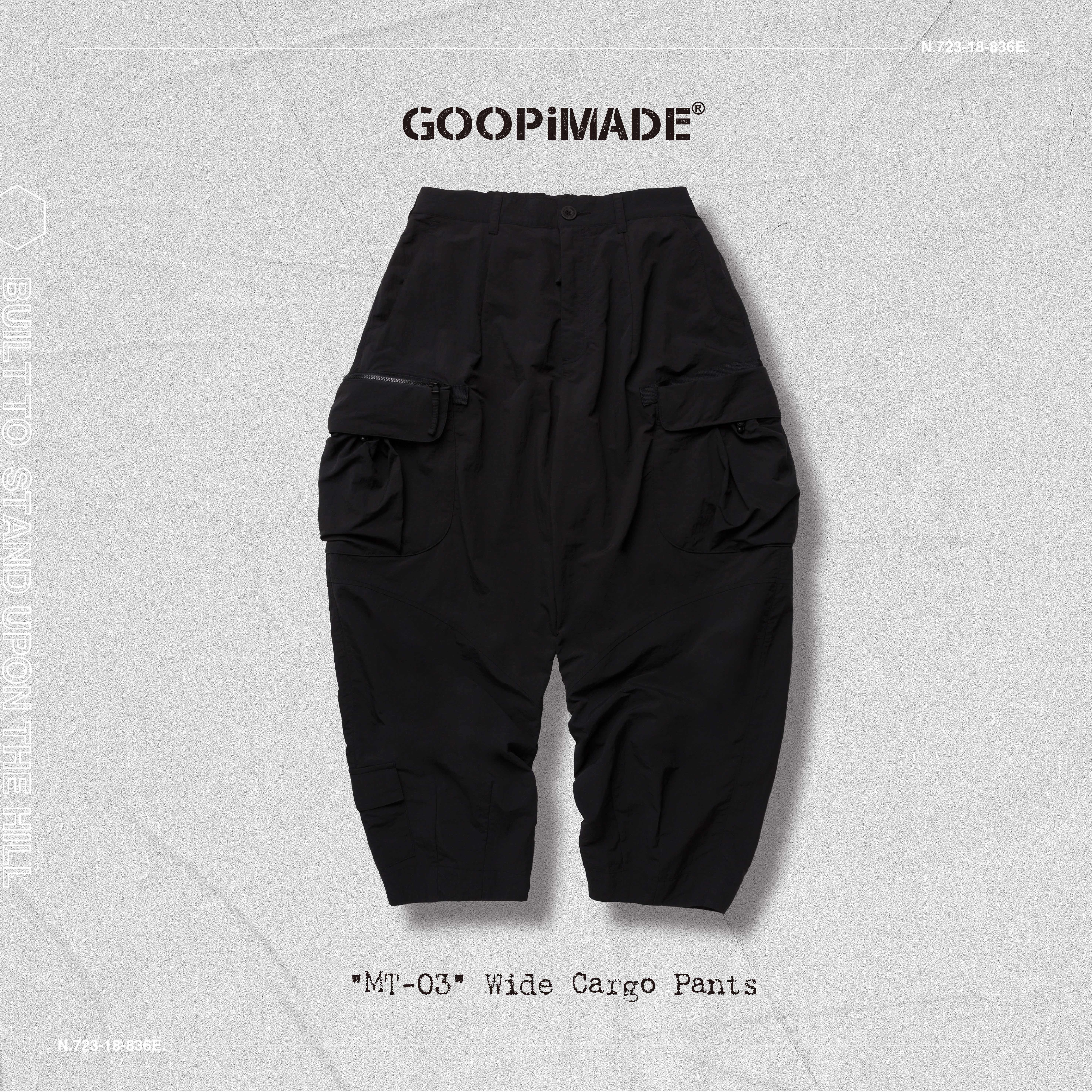 MT-03” Wide Cargo Pants - Black