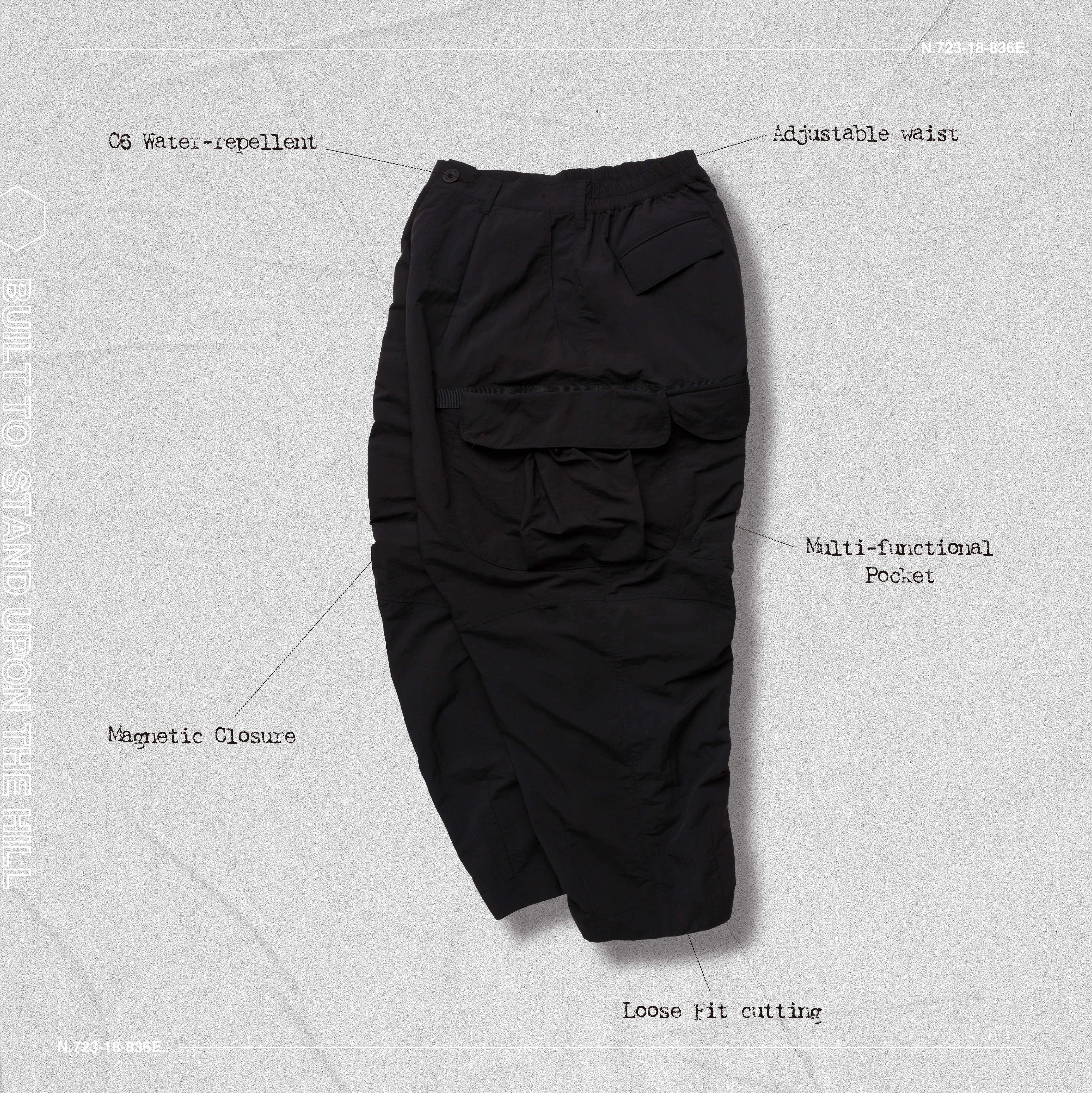 MT-03” Wide Cargo Pants - Black