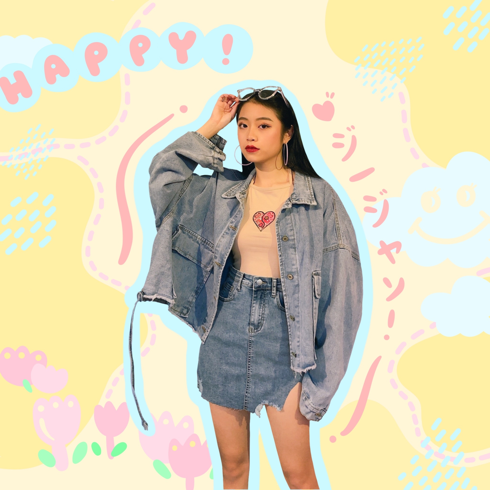 ♡ ここ這裡 ♡ 百搭落肩神版型牛仔外套