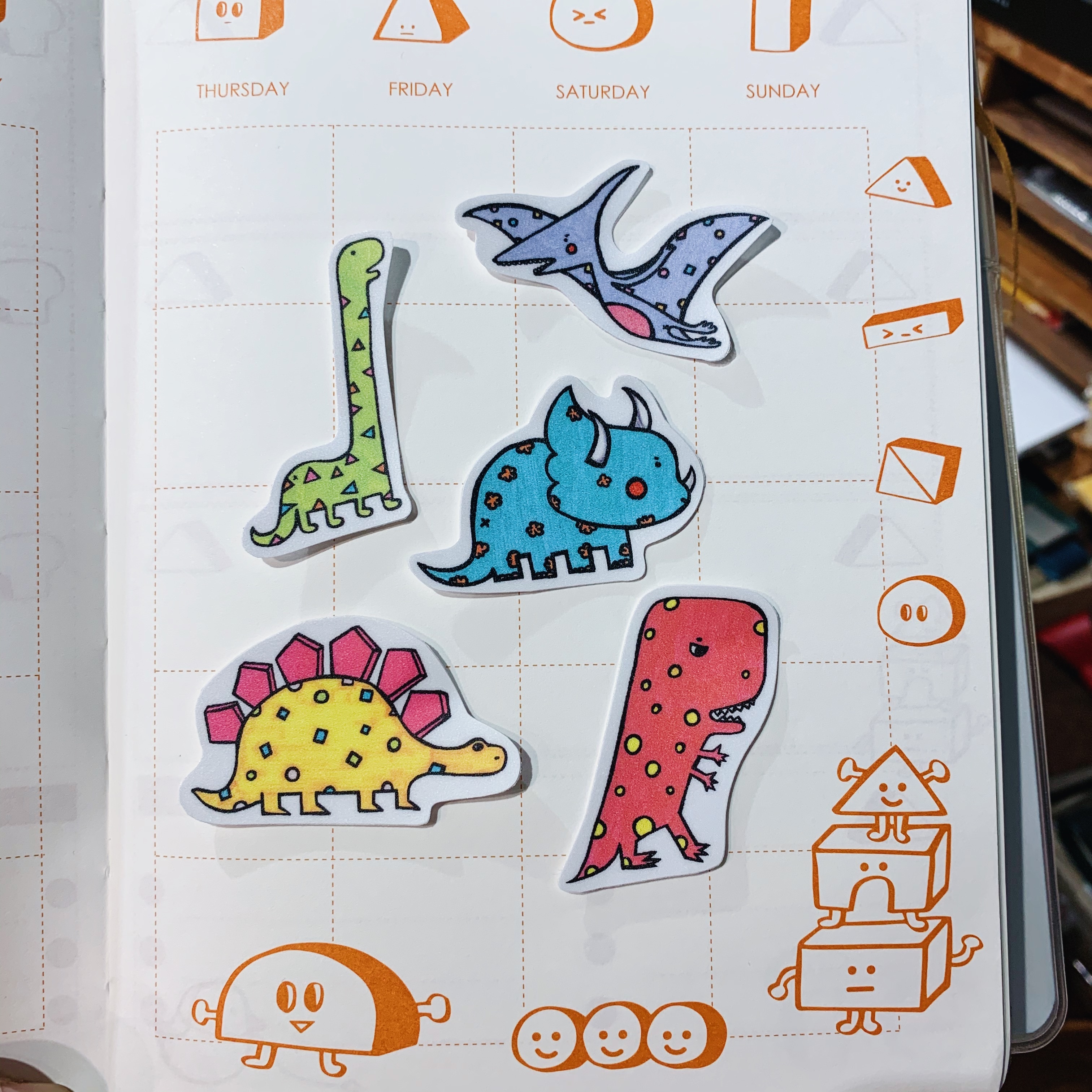 恐龍世界 5入防水貼紙組｜微醺斑比