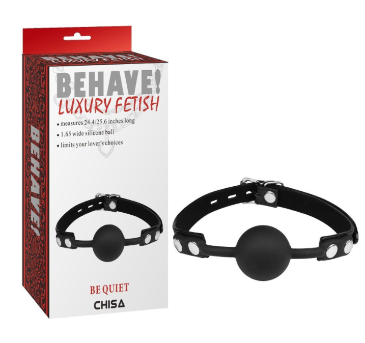 Chisa 《Be Quiet》 Ball Gag - Black 黑色口塞