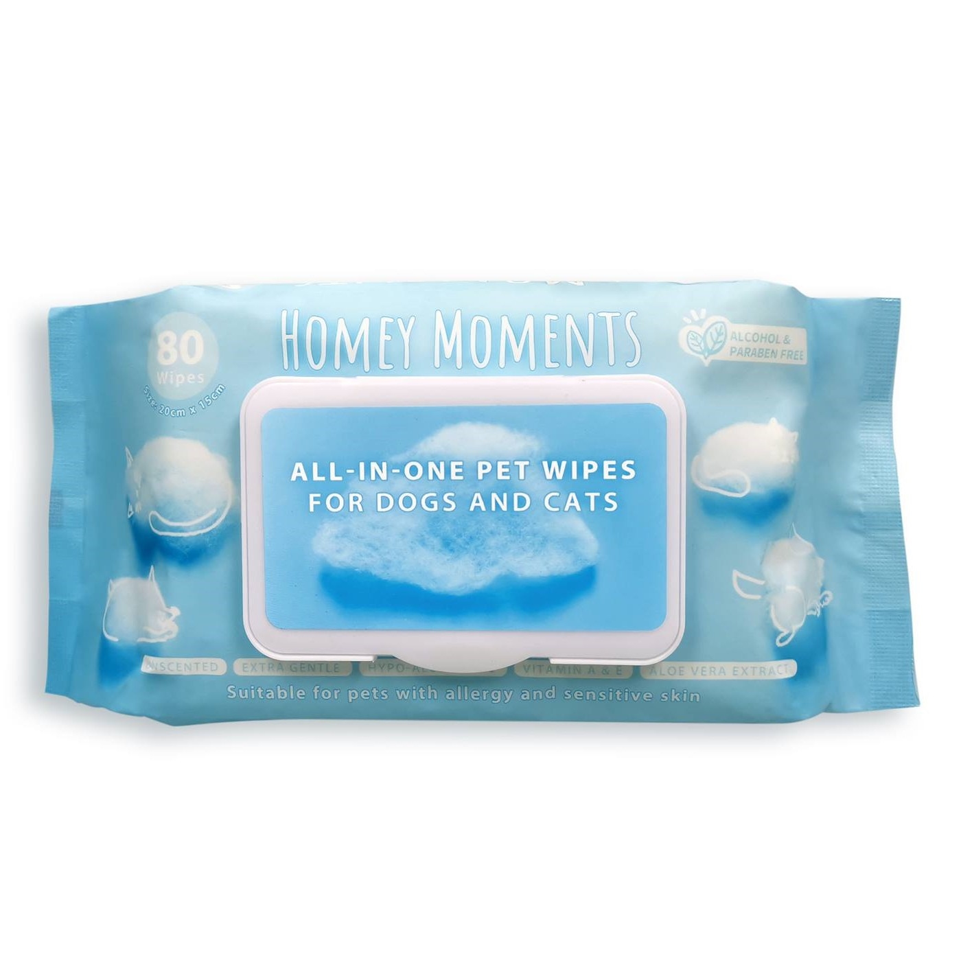 HOMEY MOMENTS 低敏柔軟濕紙巾 80片 x 6包