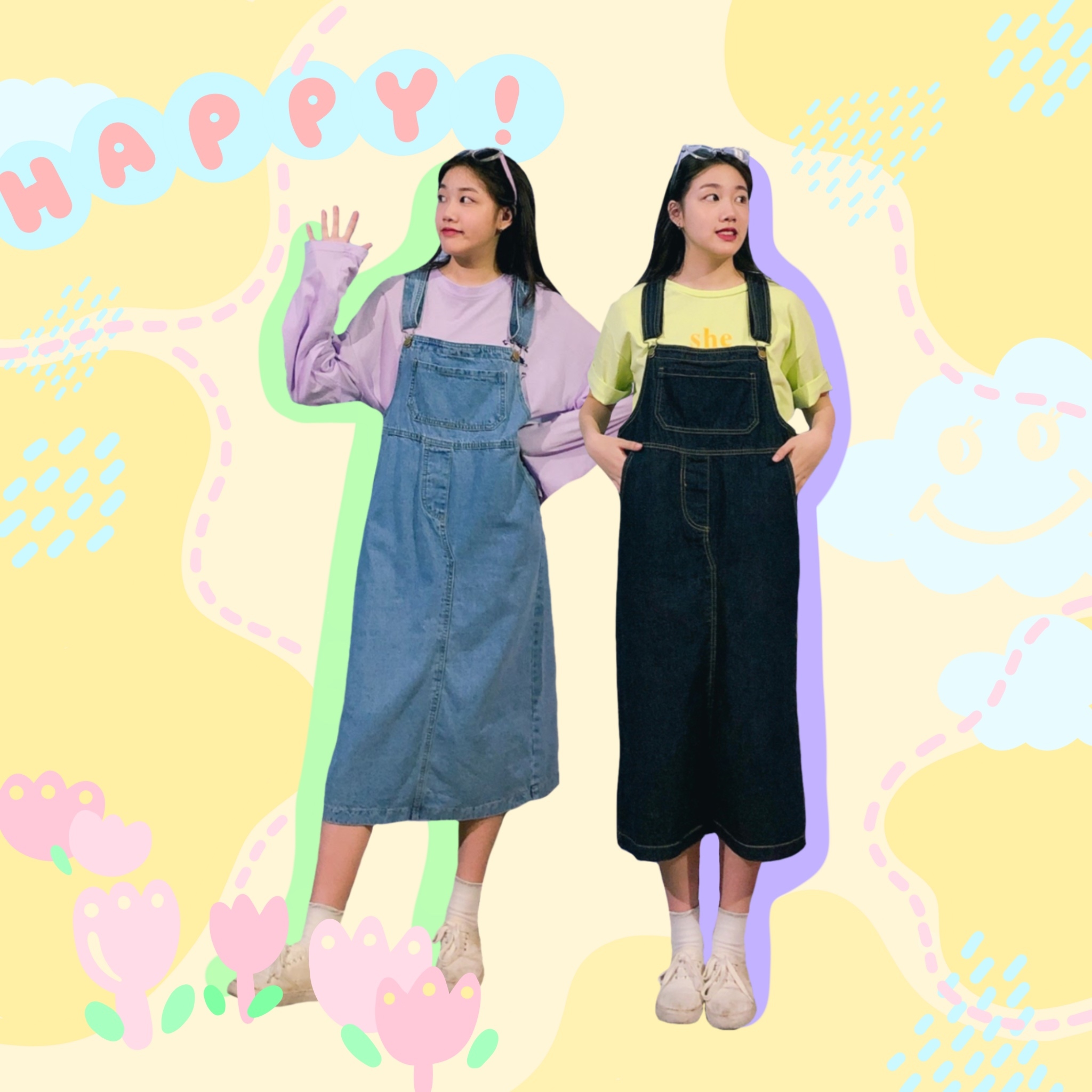 ♡ ここ這裡 ♡ 牛仔吊帶裙