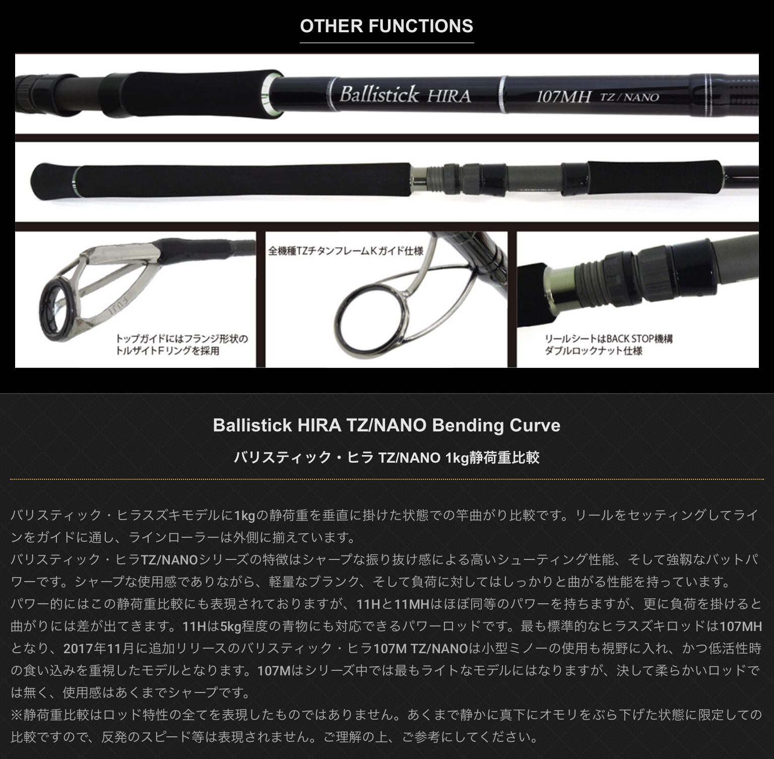 YAMAGA BLANKS BALLISTICK HIRA CASTING ROD 107M/107MH/11