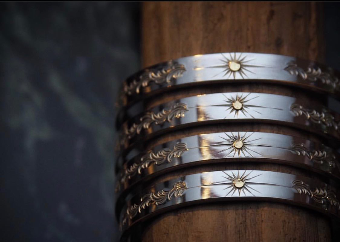 K18 太陽唐草手鐲無方形