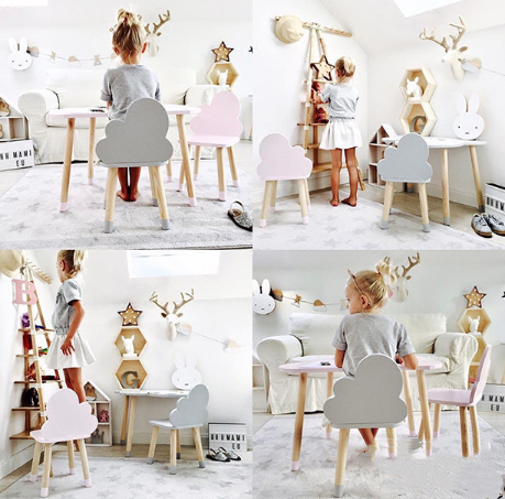 北歐寶寶桌椅組