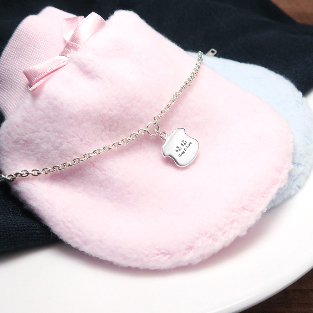 福氣小豬 親子兒童手鍊(細版) 925純銀客製化刻字手鍊