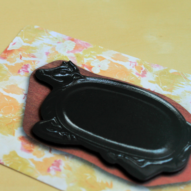 台灣小器氛明信片・牛頭鐵盤