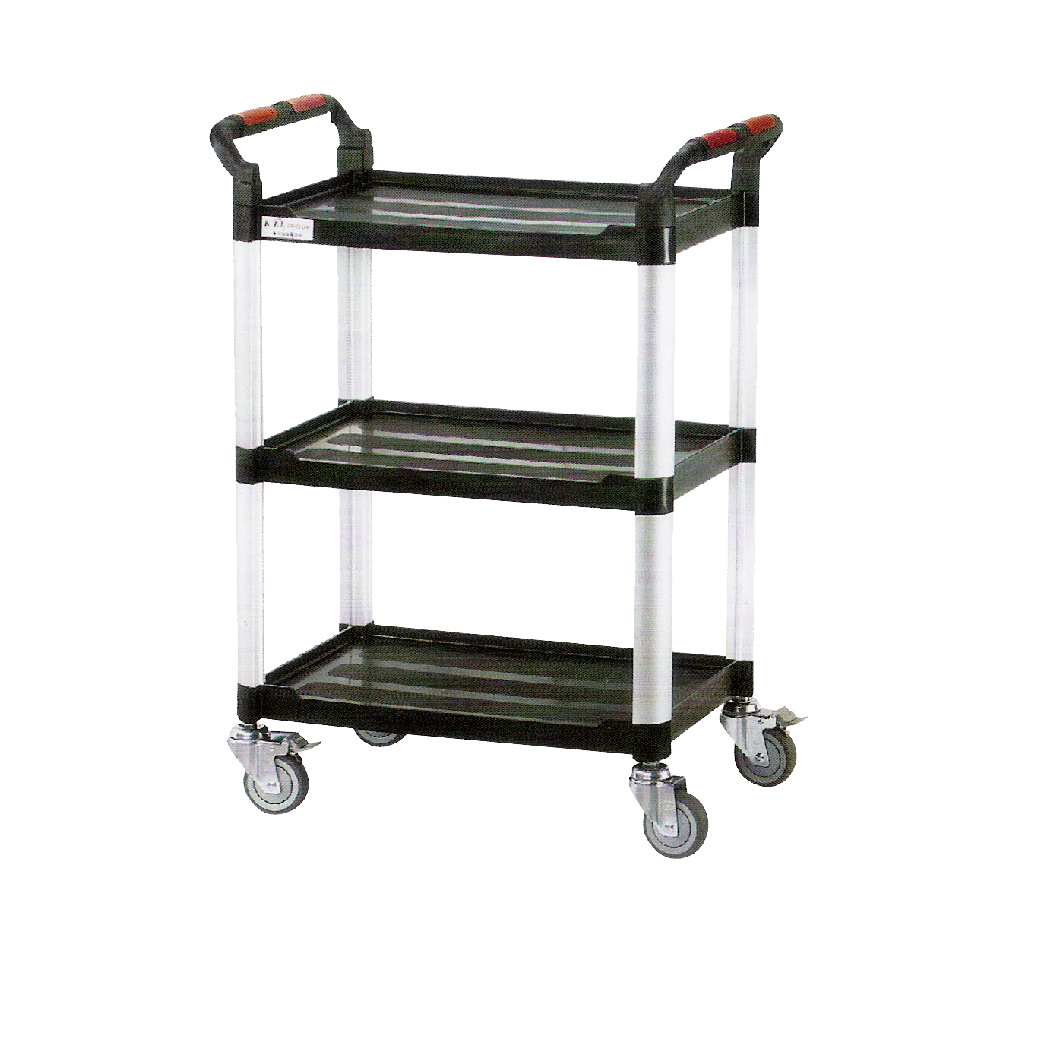 【DIY自組商品】標準型三層手推車（中）KT-707F 工作推車 房務車 餐飲清潔車 方便清潔 抗菌易清洗