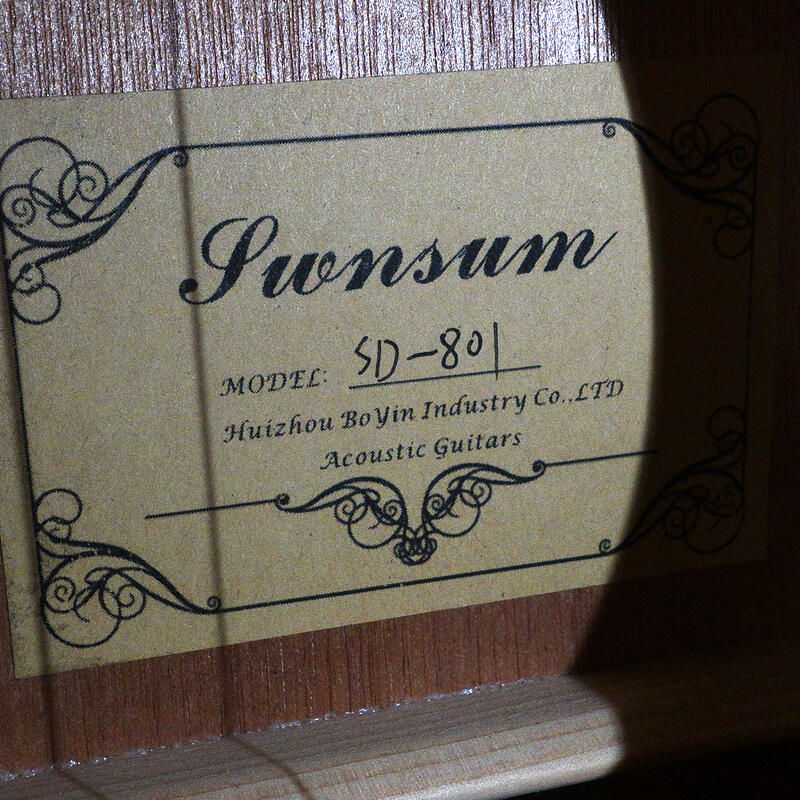 SoundFul SD-801 雲杉面單 玫瑰木側背板 41吋 木吉他 (附琴袋、配件包) 第 5 張圖片｜三峽吉他 / Bass