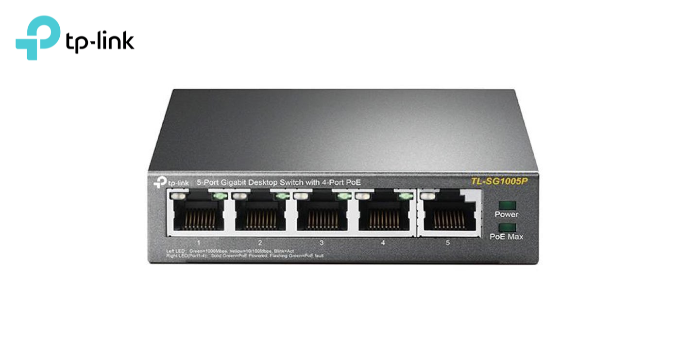 tp-link 5-Port Gigabit Desktop w/4port PoE Simple Sw tp-link 5-Port Gigabit Desktop w/4port PoE Simple Sw