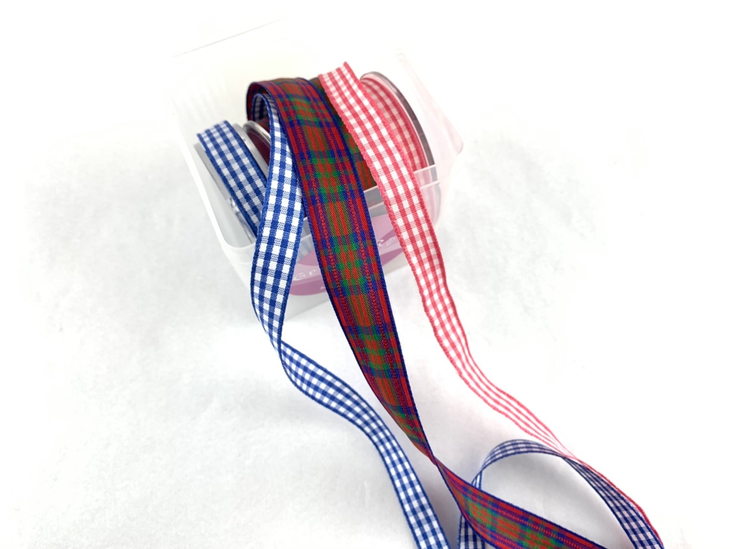 藍粉奇幻格紋/方塊疊盒/3入