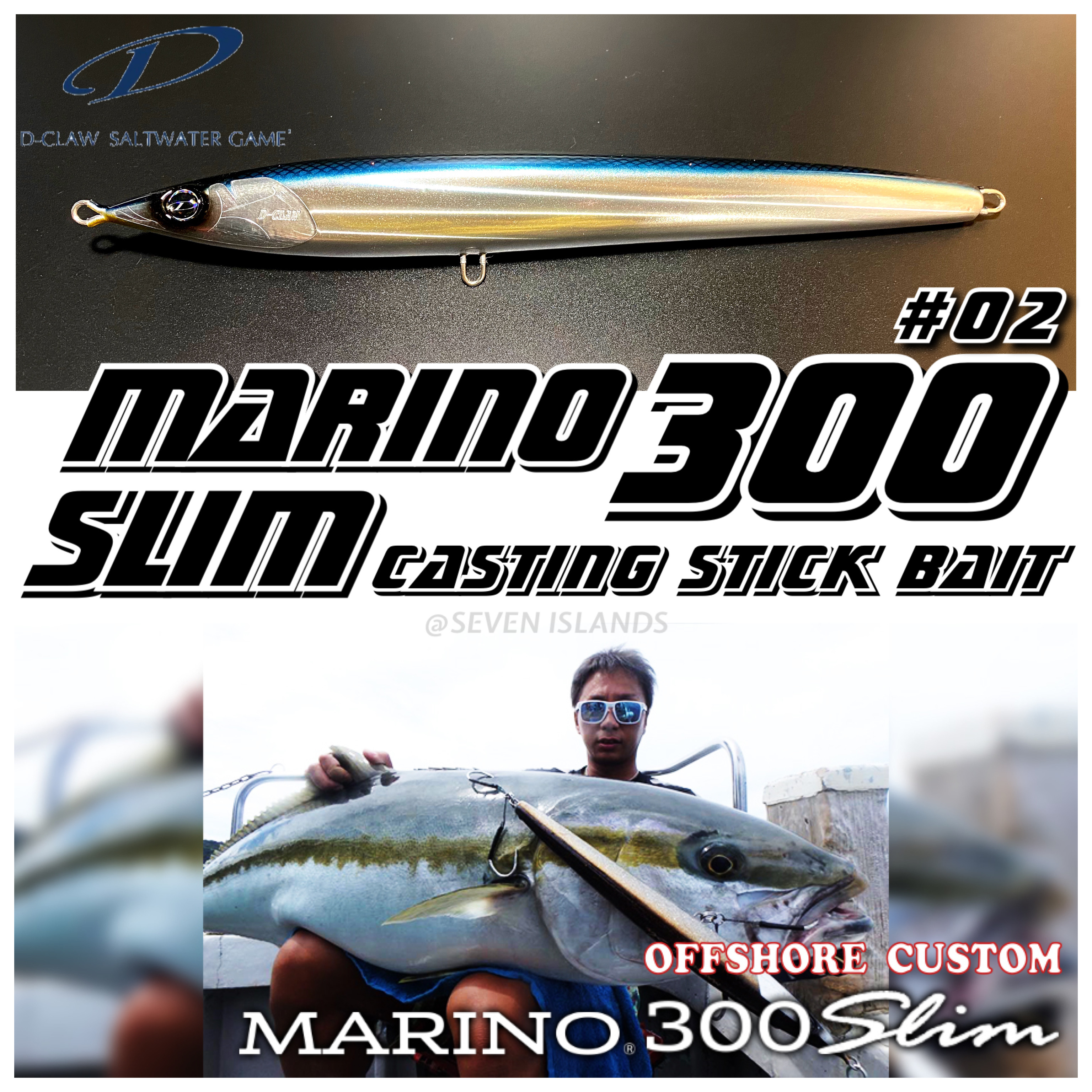 D-Claw Floating Stickbait MARINO SLIM 300mm