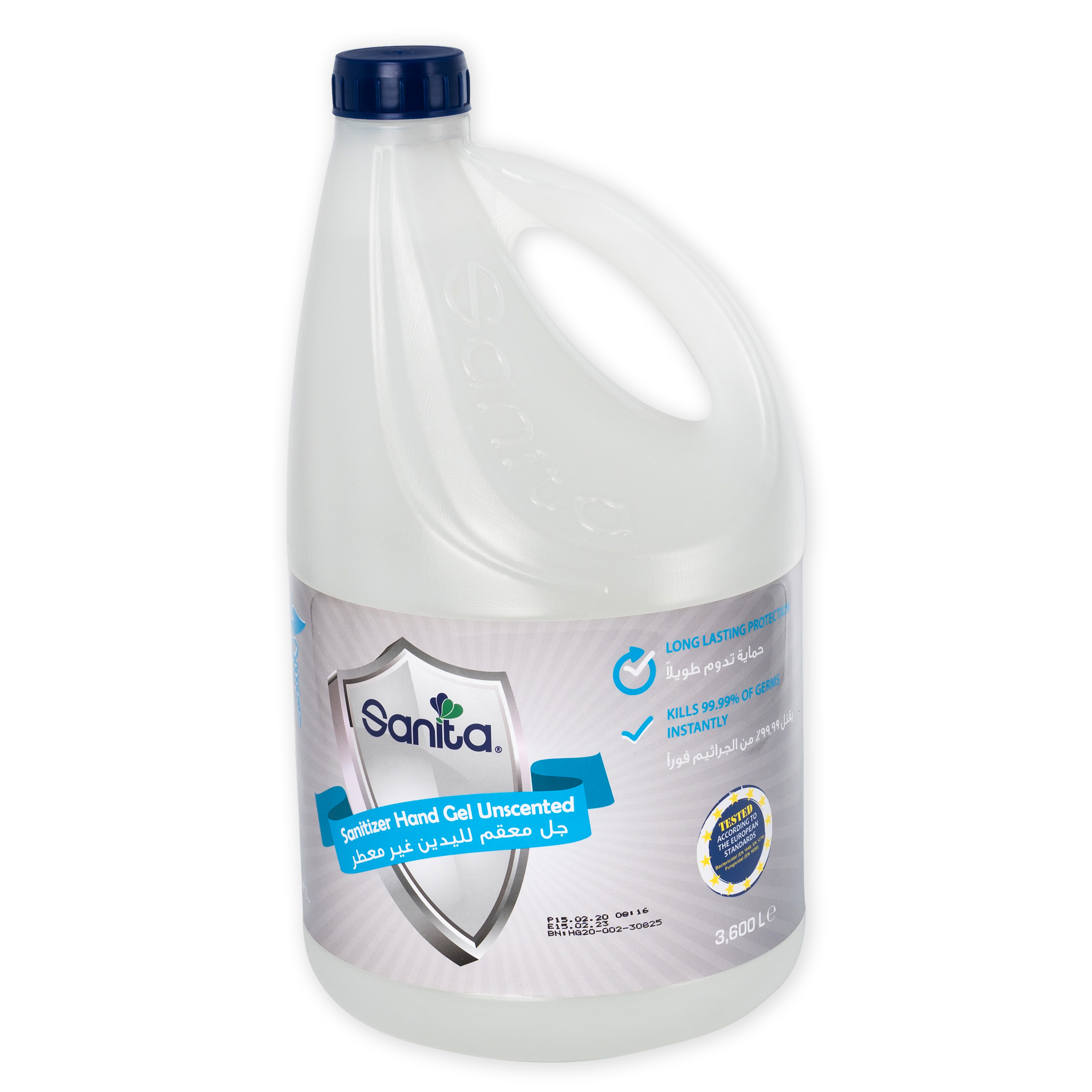 Sanita 歐盟認可 消毒搓手啫喱, 3600ml（補充裝）