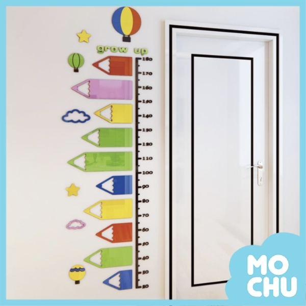 彩色鉛筆3D壓克力身高尺