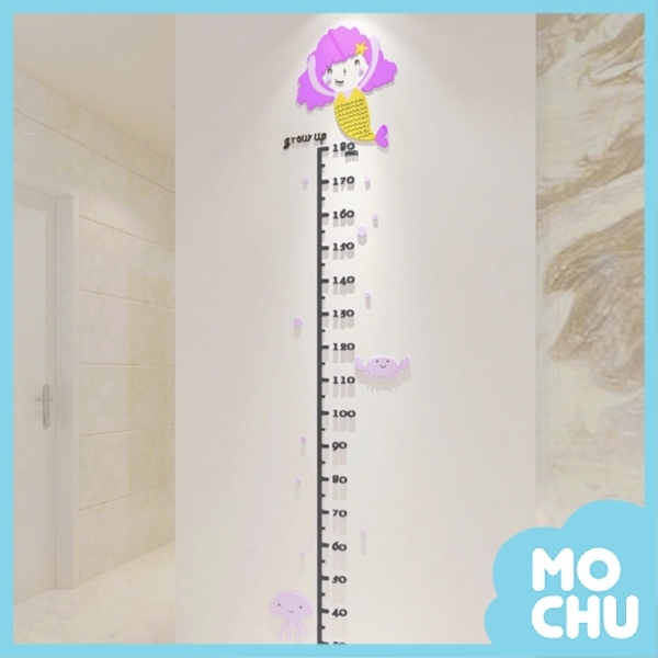 美人魚3D壓克力身高尺