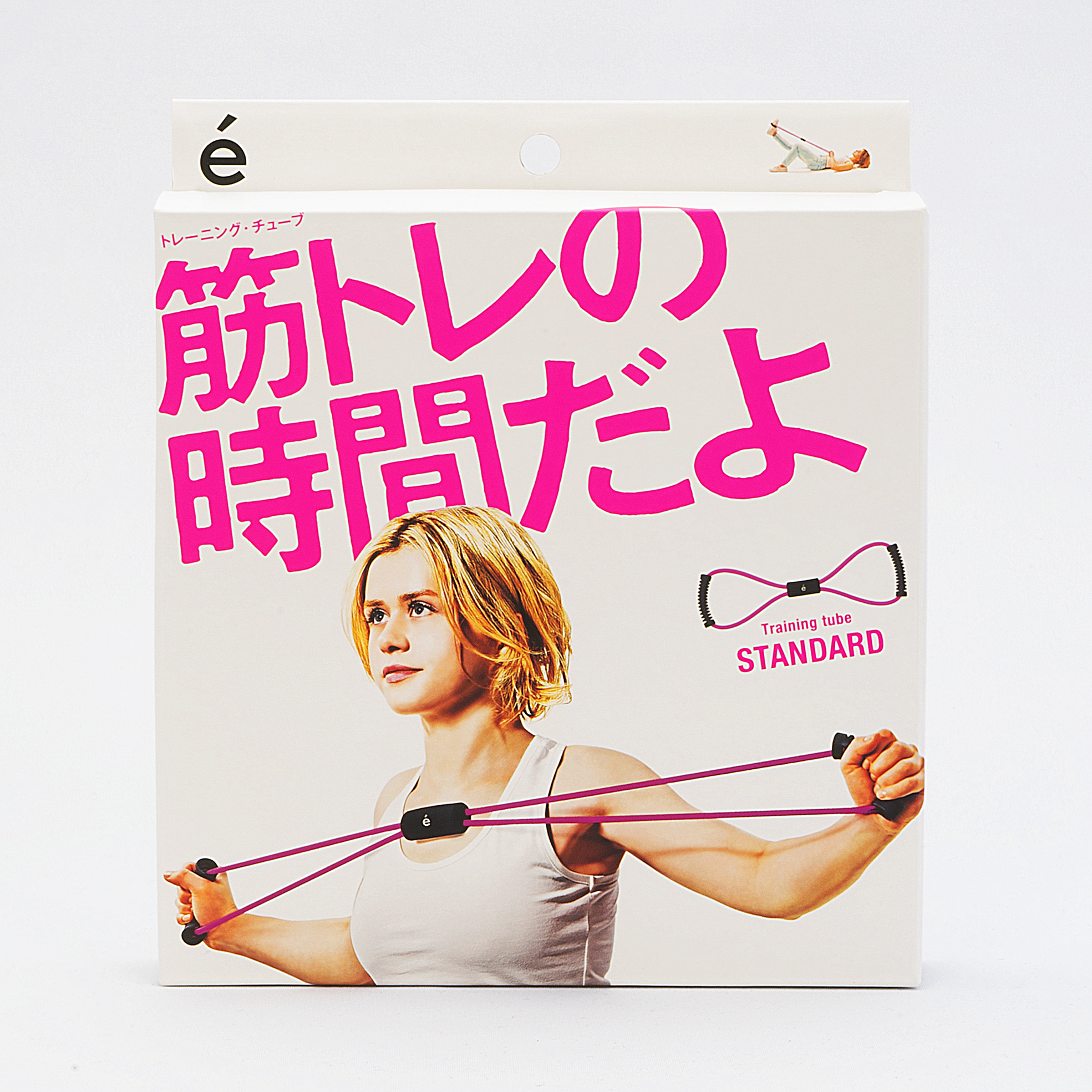 Japan Erugam handle type 8-figure elastic band 5kg tensioner fitness equipment elastic rope - Fitness Equipment - Plastic Pink