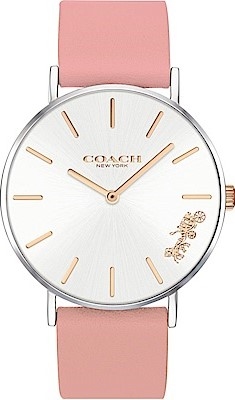 萬年鐘錶 - COACH 錶  經典LOGO 皮革女錶  14503258   錶徑36MM