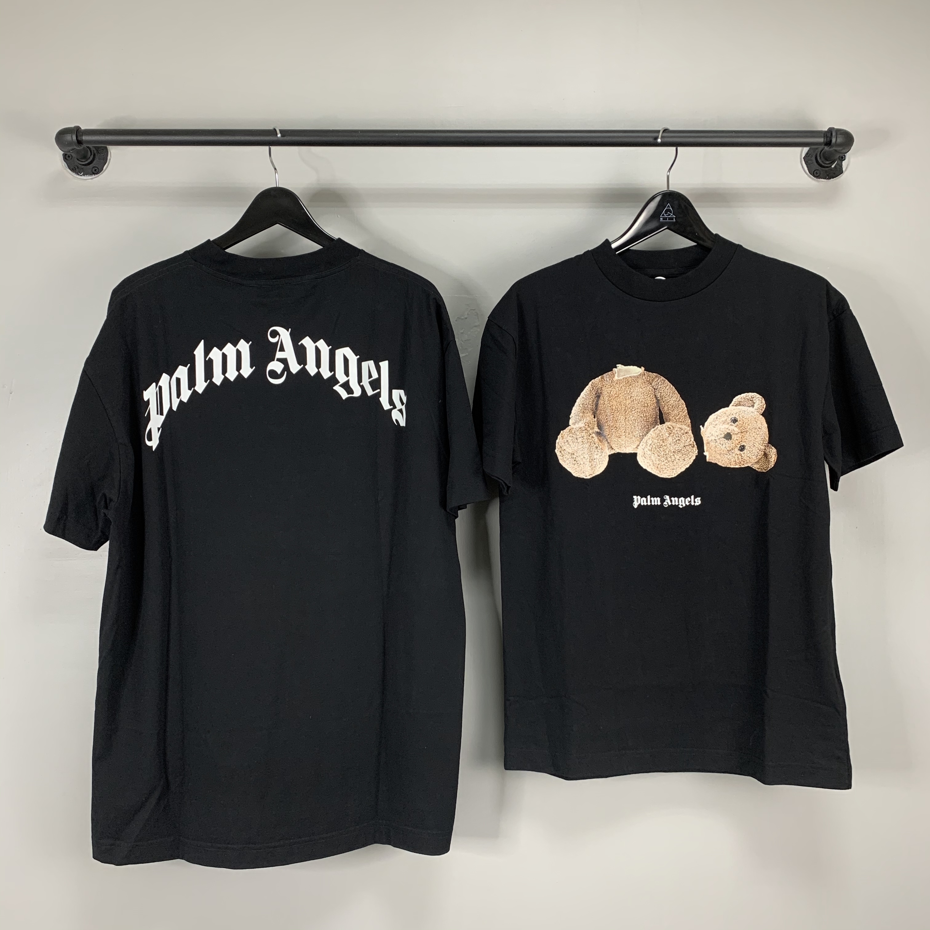 限量折扣 PALM ANGELS 經典爆款 斷頭熊 背後字體Logo短袖 T 黑 白