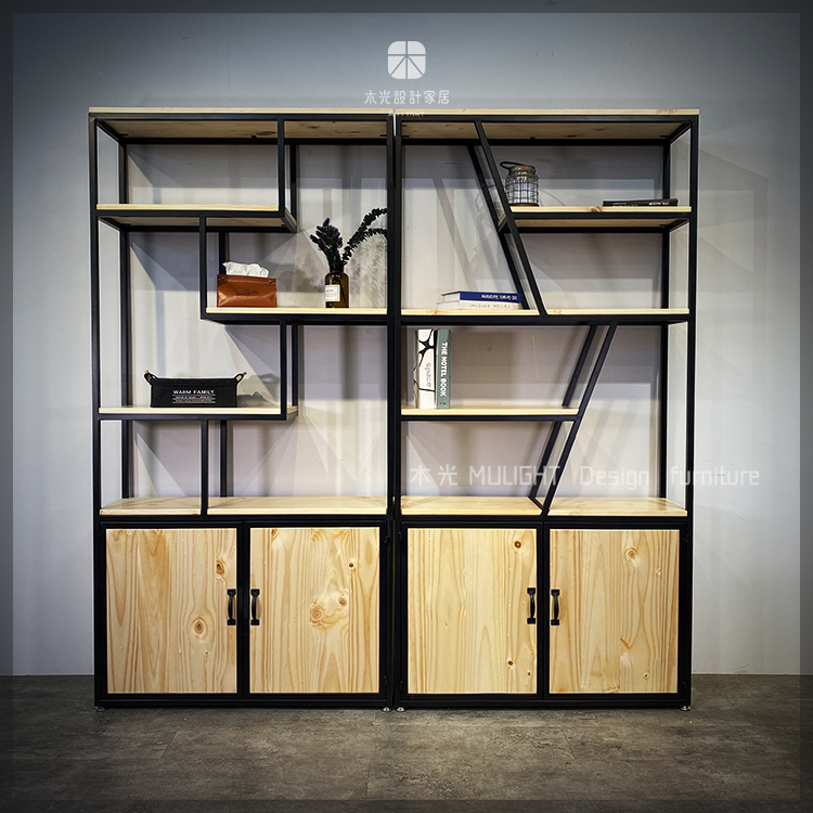 LOFT實木鐵藝收納櫃架|可訂製