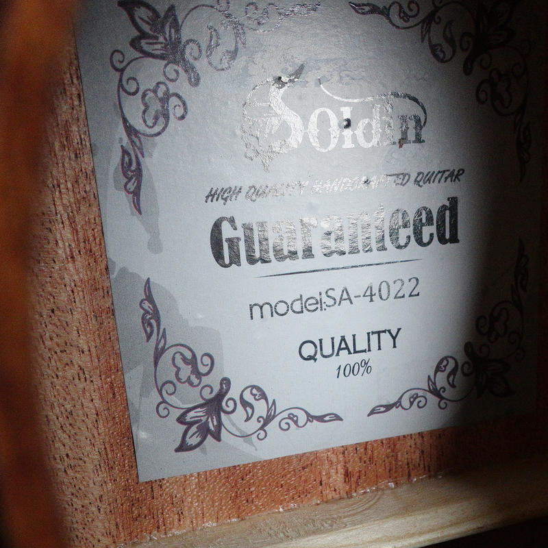 Soldin SA-4022 桃花心木 缺角木吉他 40吋 (附琴袋、配件包) 第 5 張圖片｜三峽吉他 / Bass