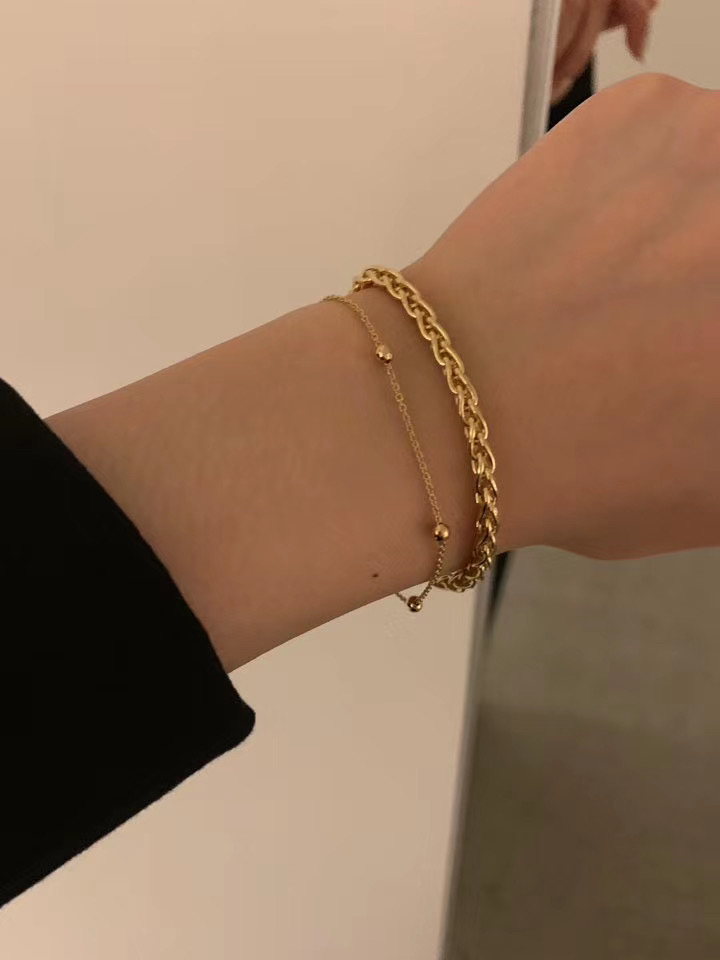 [KR][Silver 925] Link Ball Bracelet (2 colors)