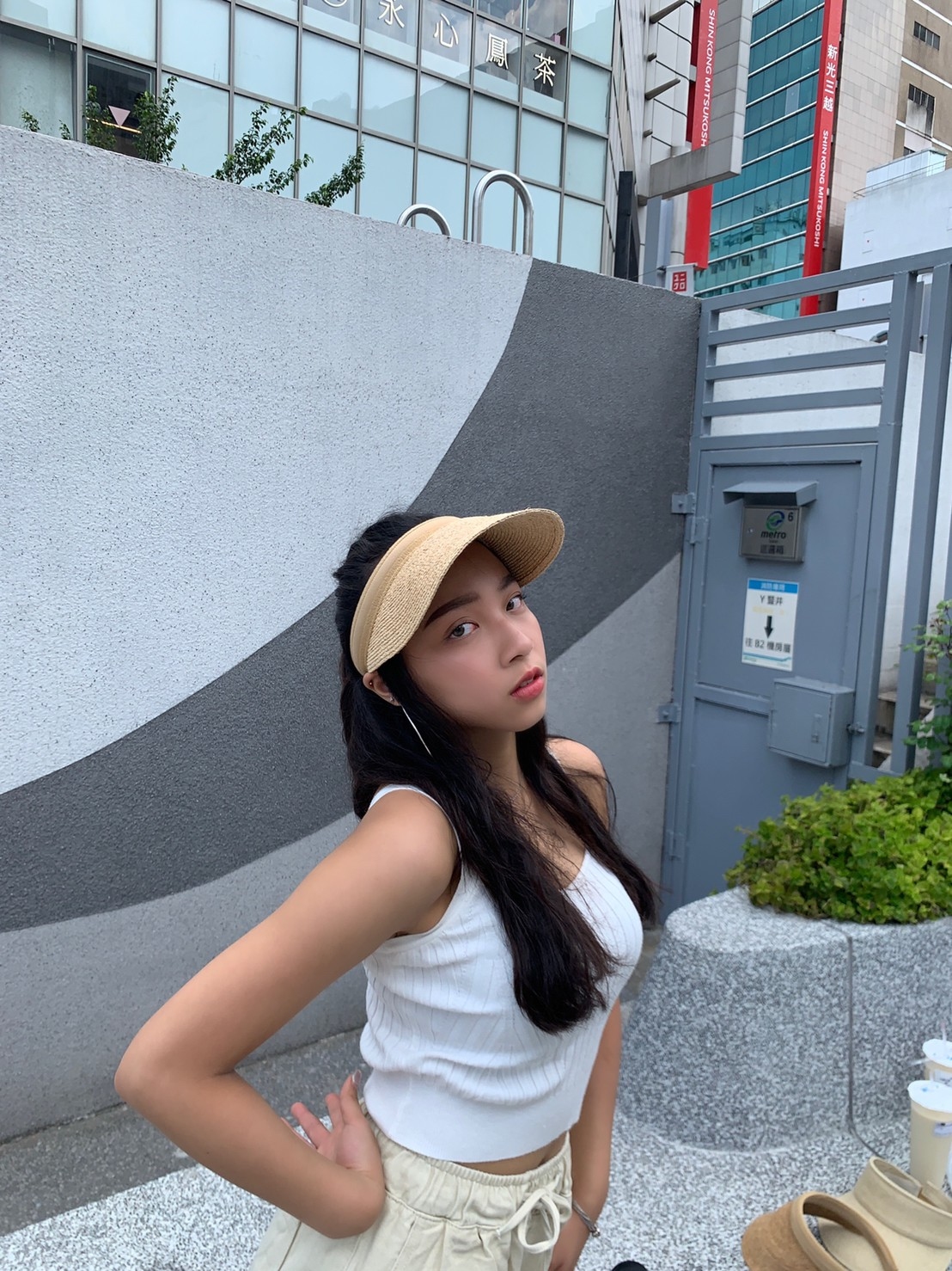 拉菲草髮窟太陽帽/兩色