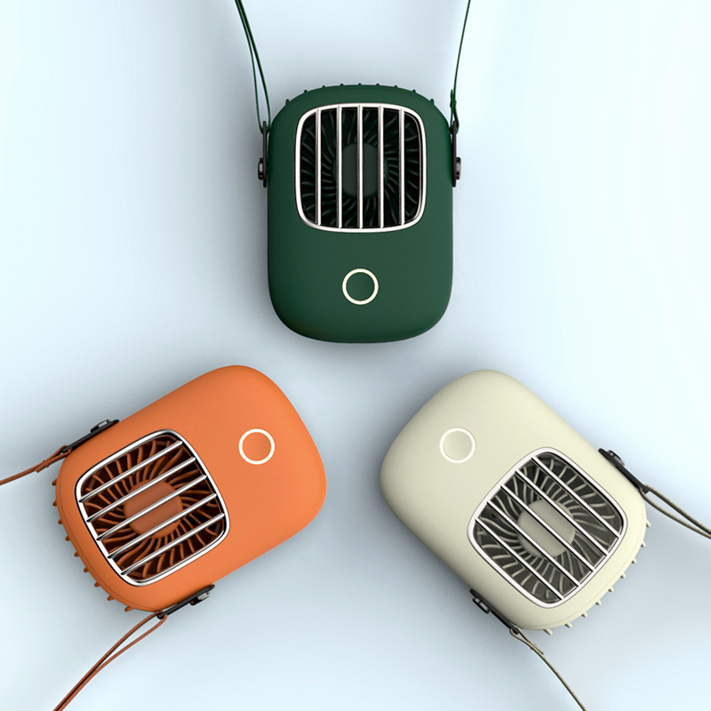 2020最新款 掛脖小風扇 逛街 懶人掛頸 便攜 隨身攜帶 USB充電 掛脖 電風扇 戶外 電扇 情人節《11月活動限定》