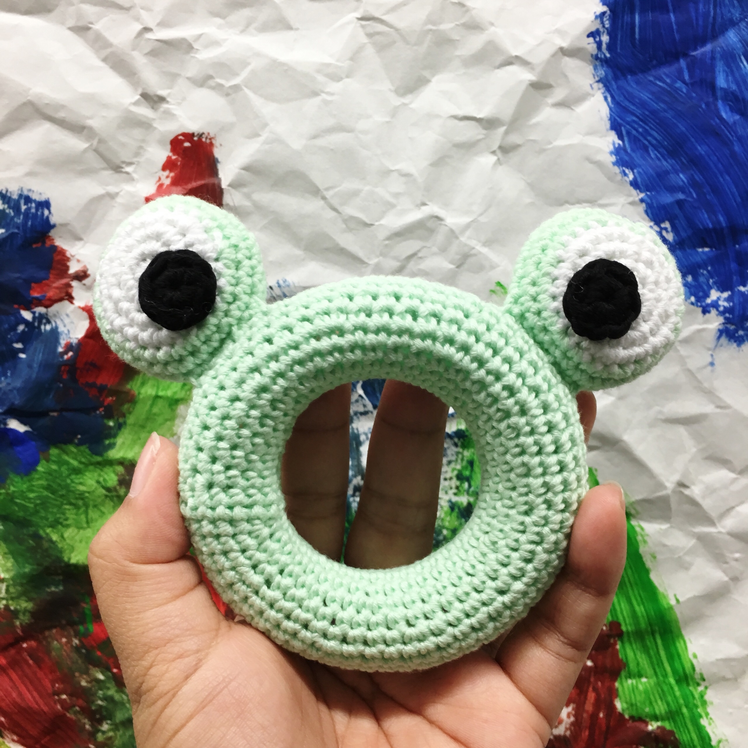 小青蛙手搖鈴玩具