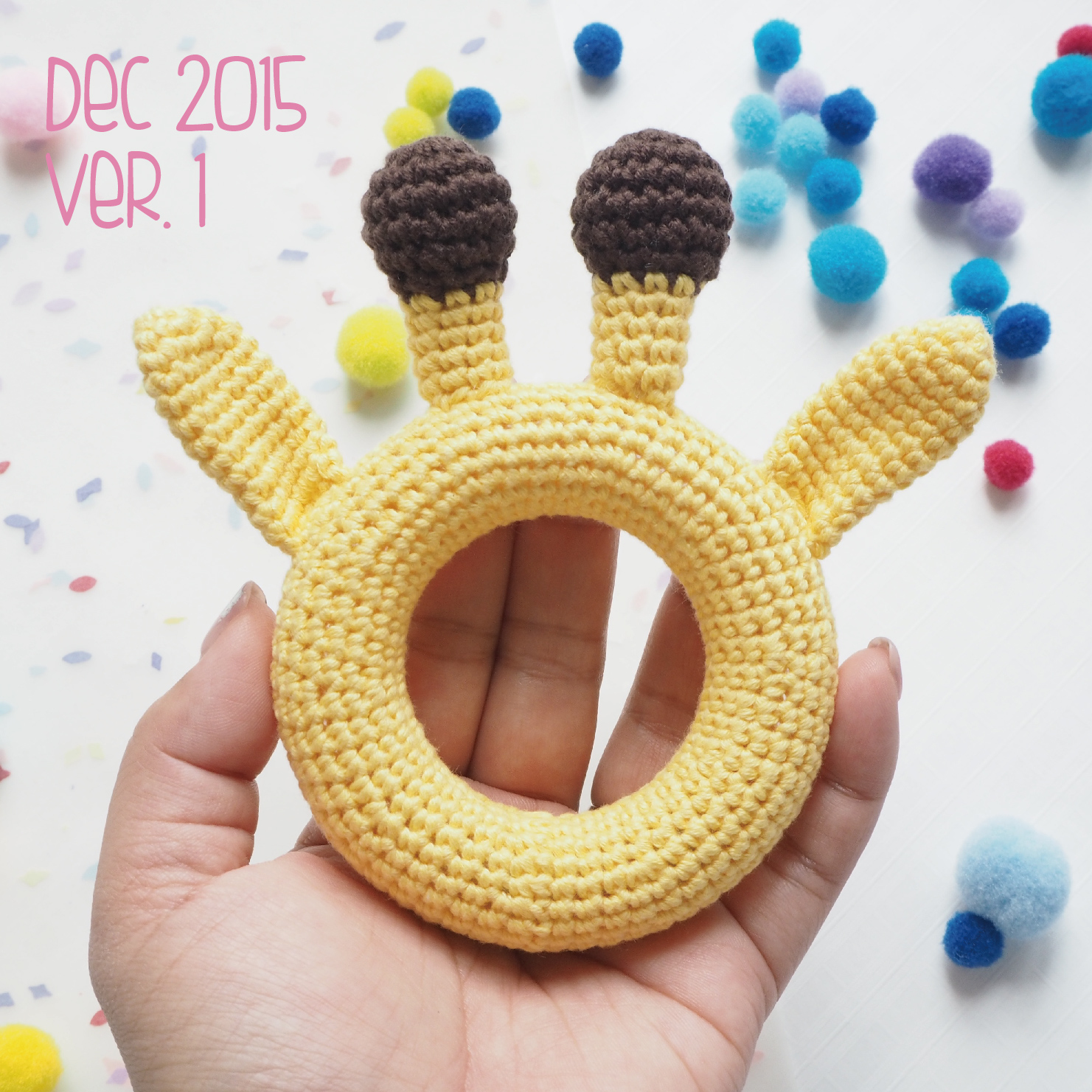 長頸鹿手搖鈴玩具