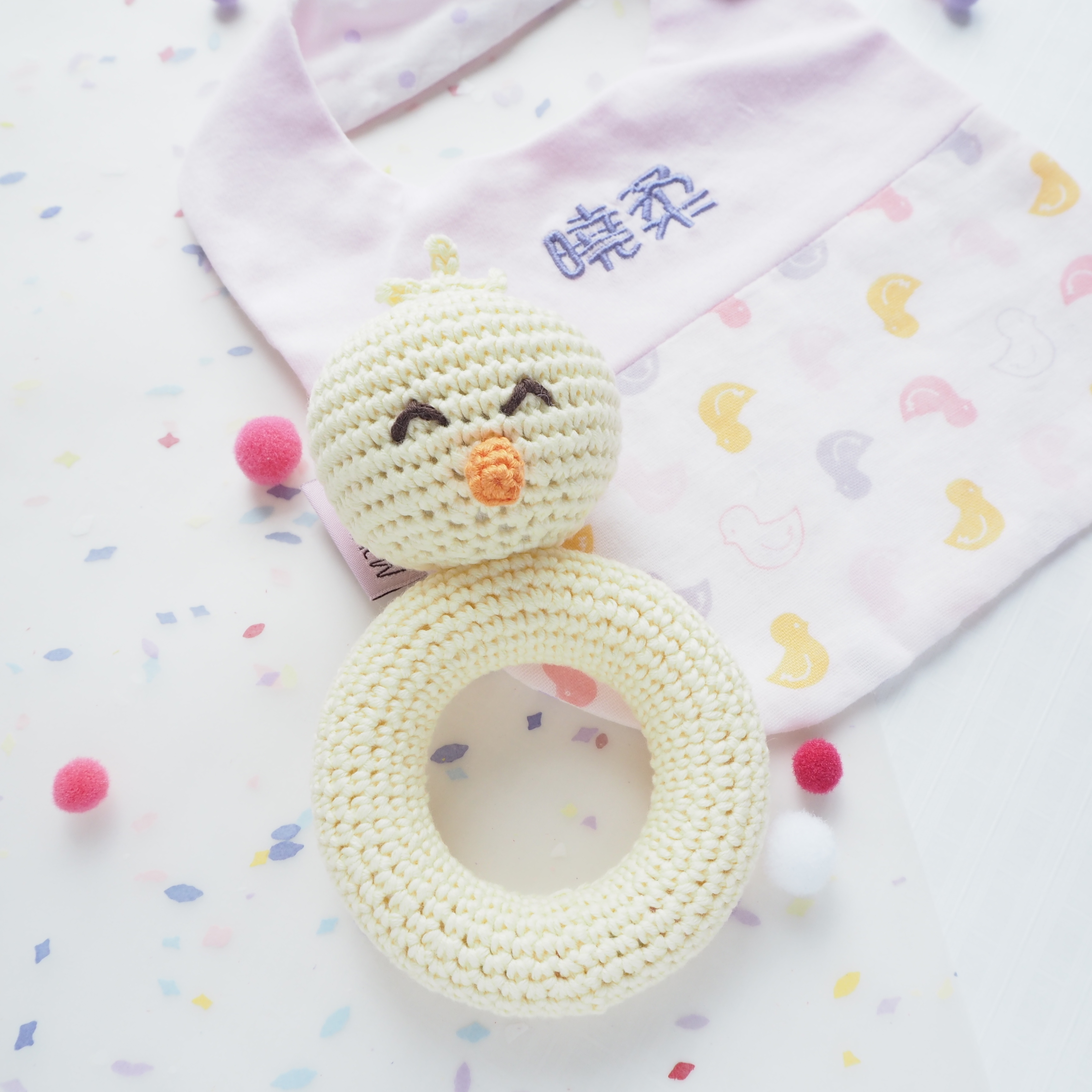 小雞手搖鈴玩具