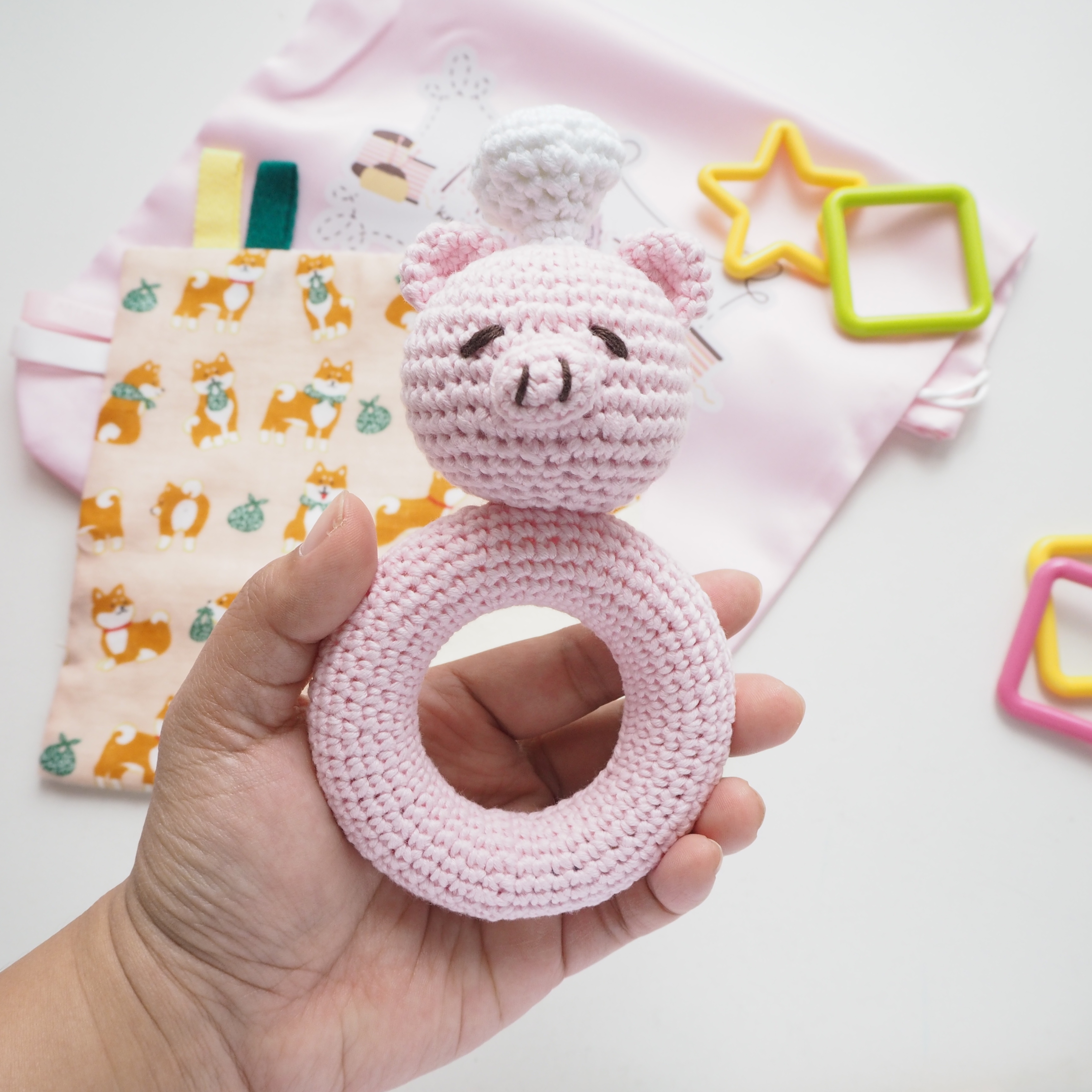 廚神小豬手搖鈴玩具